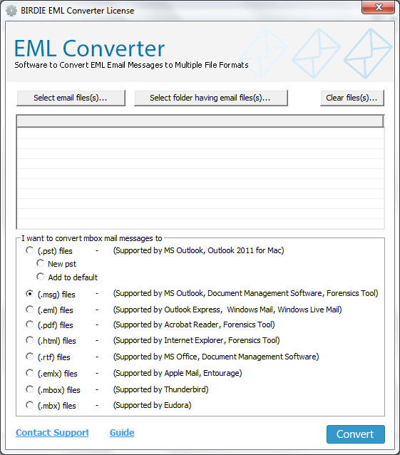 Birdie EML Converter software