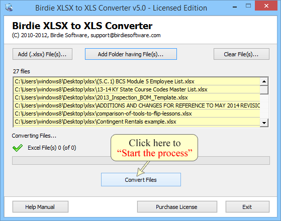 Convert Batch Xlsx Files To Xls Format With Xlsx To Xls Converter 5920