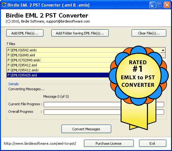 Convert EMLX to PST software