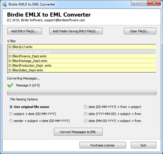 Birdie EMLX to EML Converter 3.2 full