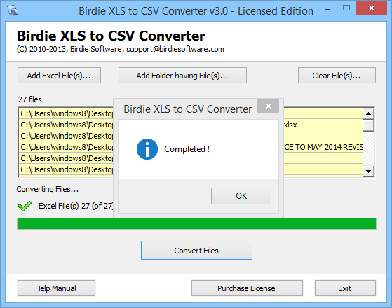 Convert Multiple XLSX And XLS To CSV Format Batch