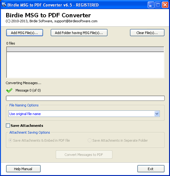 Convert MSG to PDF software